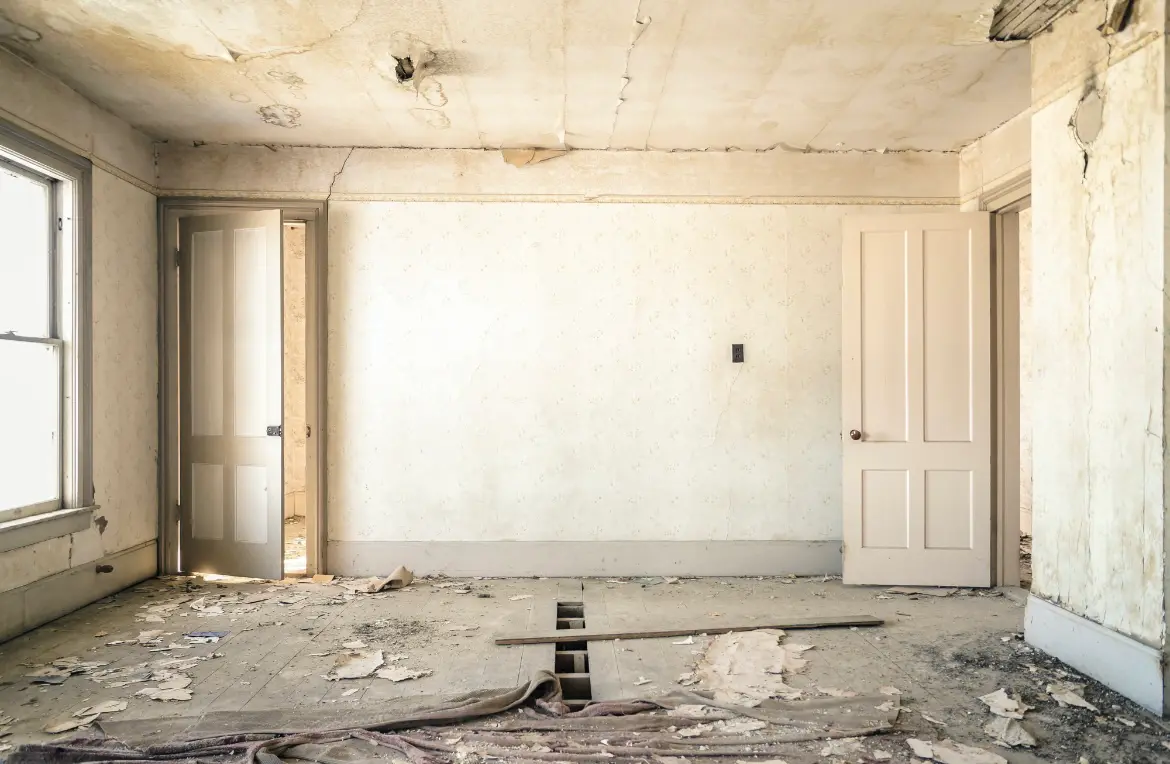 Waste disposal crew managing a cleanout project in West Park